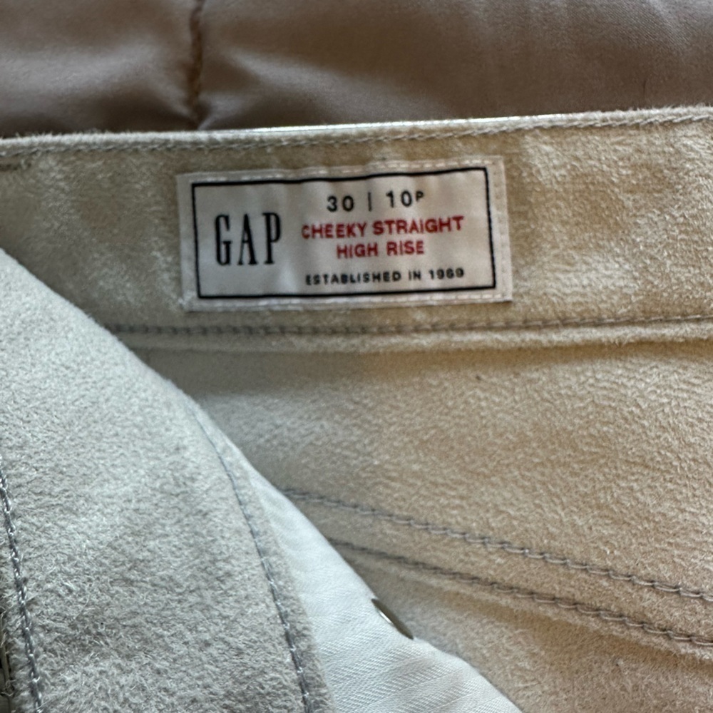 Gap Vegan Leather High Rise Straight Pants 10 Petite - Picture 3 of 4